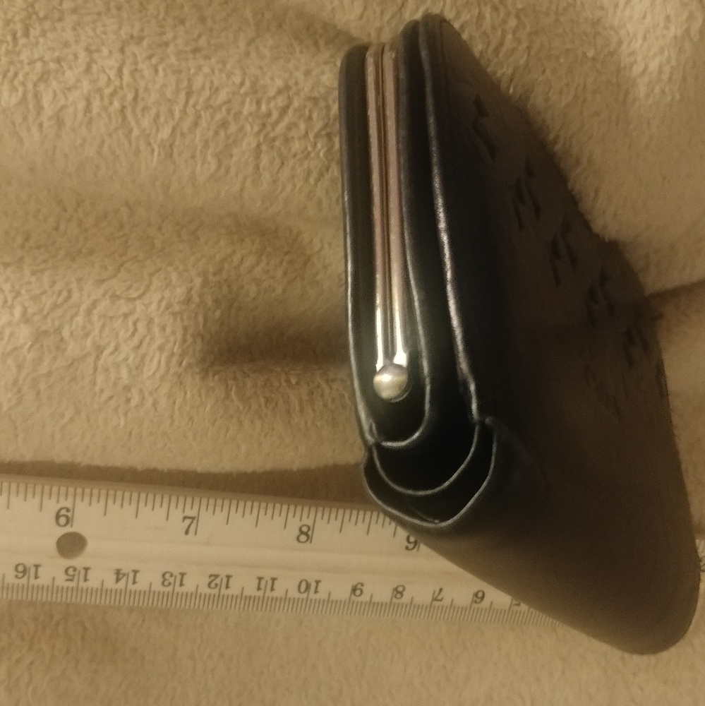 Vintage Chloe monogram black leather silver wallet - Picture 3 of 8